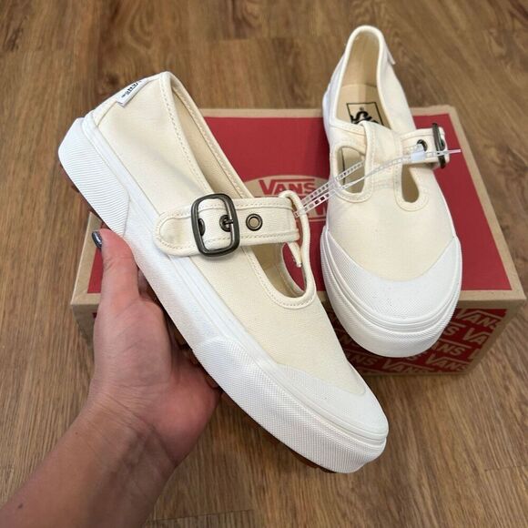 VANS off the wall Mary Jane cream beige shoes sneakers women’s 9 new - Picture 7 of 7